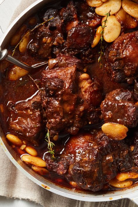 Oxtail and Butter Beans Recipe - NYT Cooking Oxtail Recipe, Jamaican Oxtail, Jamaican Curry Powder, Butter Beans Recipe, Oxtail Stew, Fish Chowder, Oxtail Recipes, Canned Butter, Meatball Soup