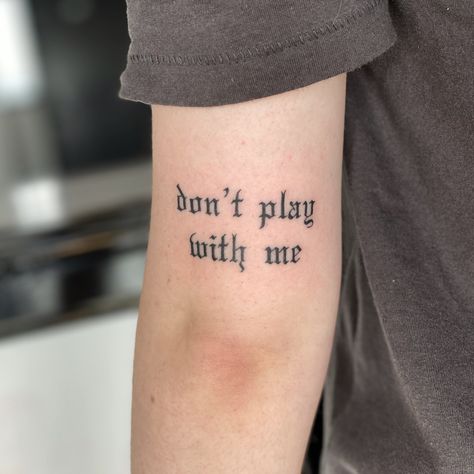 #medieval #script #tattoo #oldenglish #halsey #lyrics Old Script Tattoo, Old English Script Tattoo, Old English Back Tattoo, Medieval Script, Script Tattoo Ideas, Psalm Tattoo, Old English Font Tattoo, Old English Script, Old English Tattoo