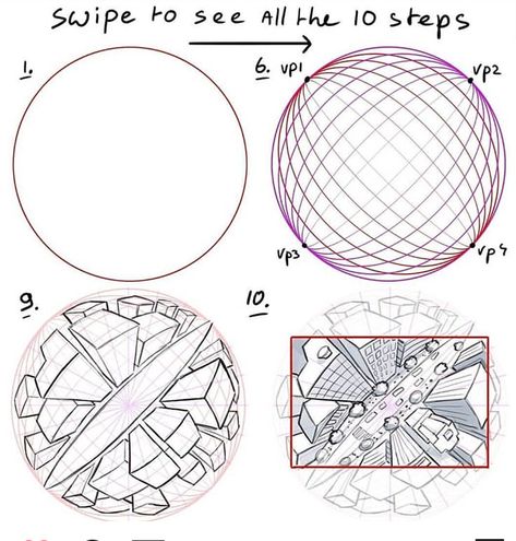 Fish Eye Perspective, Mitch Leeuwe, Eye Perspective, Drawing Tutorials For Beginners, Frame By Frame Animation, Fish Eye Lens, Fish Eye, Caricature Drawing, Drawing Exercises