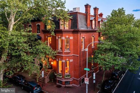 Rittenhouse Square Philadelphia, Walnut Staircase, Empire Architecture, Rittenhouse Square, Heated Garage, Victorian Townhouse, Walnut Doors, Three Car Garage, Street House