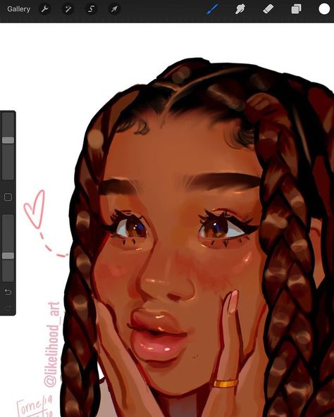 ♡ 𝚌𝚘𝚛𝚗𝚎𝚕𝚒𝚊 ♡ on Instagram: “😚💕 (speedpaint up on my YouTube channel ) . . #digitalart #procreate #ipadpro” Likelihood Art, Feb 5, My Youtube Channel, Youtube Channel, Braids, On Instagram, Instagram, Black, Art