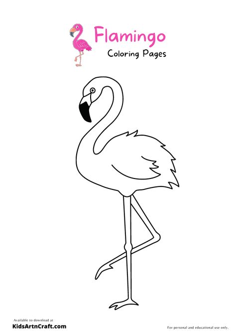 Flamingo Coloring Pages For Kids – Free Printables Flamingo Printables, Flamingo Crafts, Flamingo Facts, Printable Animal Coloring Pages, Flamingo Coloring Page, Flamingo Pictures, Flamingo Craft, Flamingo Color, Printables Free Kids