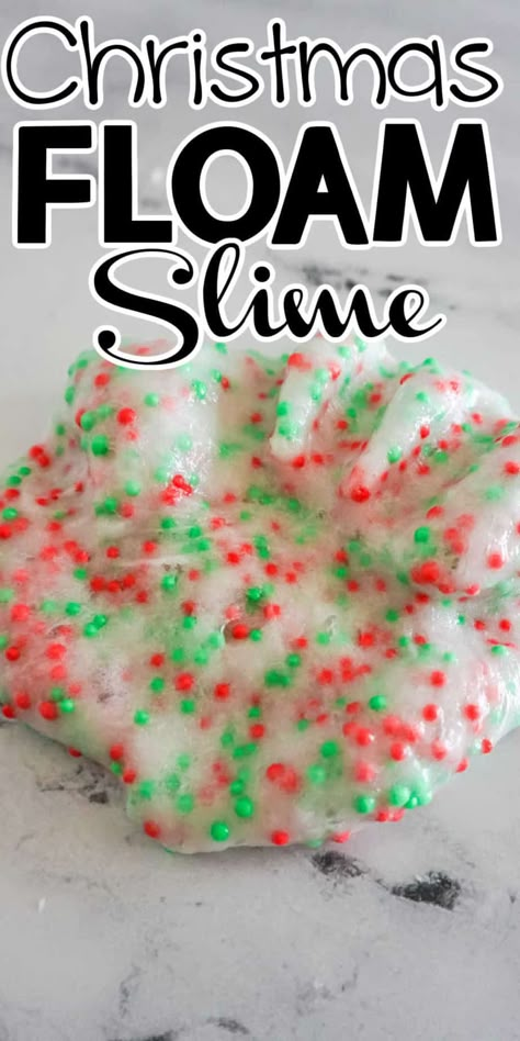 Friday Preschool Activities, Christmas Slime For Kids, Crunchy Slime Recipe, Gingerbread Slime, Candy Cane Slime, Diy Christmas Slime, Slime Recipe Videos, December Preschool, Christmas Slime