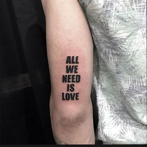 All We Need Is Love Tattoo, Boog Tattoo, All We Need Is Love, Stick N Poke, Rockstar Games, Love Tattoos, Body Tattoos, Tattoos And Piercings, I Tattoo