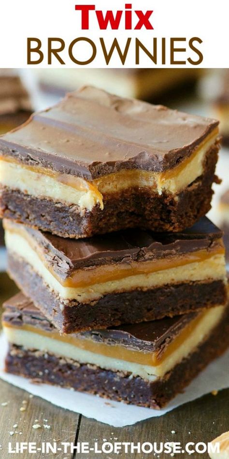 Twix Recipes, Twix Brownies, Life In The Lofthouse, Brownie Mix Recipes, Twix Cookies, Baking Cocoa, Delicious Brownies, Menu Plan, Cookie Bar Recipes