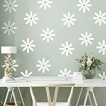 Daisy Decals, Wall Peel And Stick, Daisy Wall, Large Daisy, Floral Nursery Decor, Floral Wall Decals, Flower Wall Decals, Flower Wall Stickers, Floral Nursery