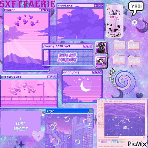 Retro Aesthetic Gif, Pixel Vaporwave, Synthwave Gif, Internetcore Aesthetic, Vaporwave Wallpaper, Cute Blue Wallpaper, Y2k Wallpaper, Japon Illustration, Vaporwave Aesthetic