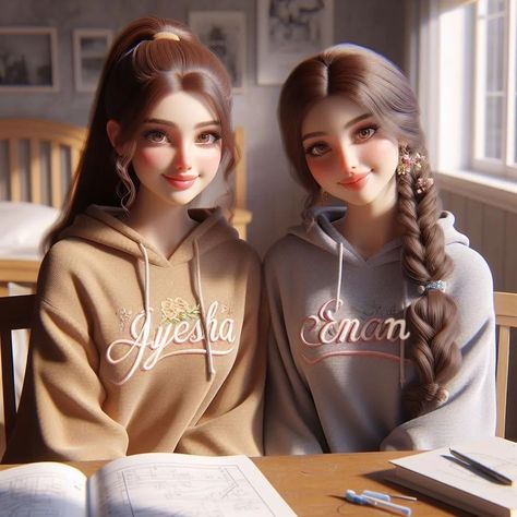 BEST FRIENDS . . #noshipixer #frienshipgoals #2friends #bestfriends #beautifulgirl #namedpz #namepost #nametshirts #foryoupage #fyp #followforfollowback #followｍe #abudhabi #dubai🇦🇪 2 Friend Wallpaper, 2 Friend Photos, Two Best Friends Cartoon, Two Best Friends Drawing, 2 Girls Friendship, Cartoon Best Friends, Best Friend Pic, 2 Besties, Cute Friend Poses