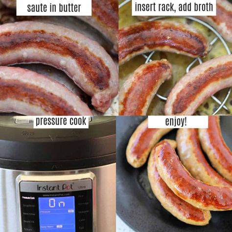 Brats Instant Pot, Sausage In Instant Pot, Instant Pot Brats, Instant Pot Italian Sausage, How To Cook Bratwurst, Power Pressure Cooker Xl Recipes, Bratwurst Recipe, Low Carb Beer, Instant Pot Italian