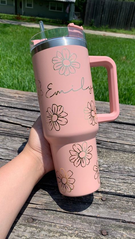 Flowers decals for tumblers, Stanley Cup stickers, and Simple Modern cup stickers. #tumblerdecals #stanleycupstickers . #Simple_Tumbler_Design #Stanley_Cup_Vinyl_Ideas #Cricut_Stanley_Cup #Stanley_Cup_Decal_Ideas Simple Tumbler Design, Cricut Stanley Cup, Stanley Cup Decal Ideas, Stanley Cup With Stickers, Stanley Cup Vinyl Ideas, Cute Stanley Cup Designs, Stanley Cup Designs Vinyl, Stanley Cup Cricut Design, Cricut Stanley Cup Ideas