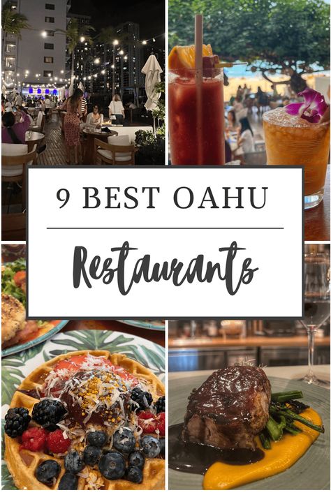 9 Amazing Oahu Restaurants & Bars | Inspire • Travel • Eat Oahu Restaurants, Waikiki Restaurants, Honolulu Restaurants, Oahu Vacation, Oahu Travel, Hawaii Things To Do, Honolulu Waikiki, Hawaii Food, Visit Hawaii