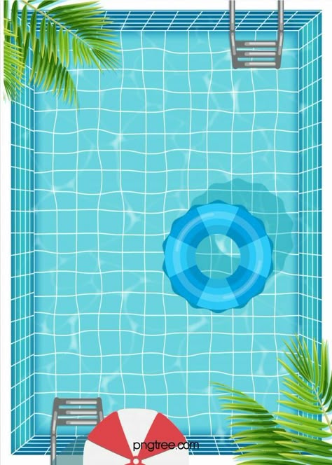 Summer Pool Illustration, Swimming Pool Illustration, Swimming Pool Drawing, Blue Pool Party, Pool Illustration, Swimming Pool Background, Water Drop Vector, Carnival Poster, Pool Drawing