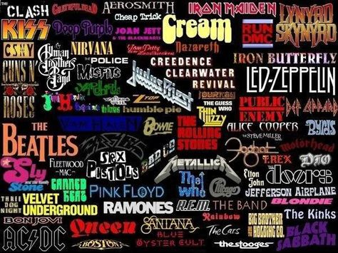 Classic Rock Bands Collage 80s Rock Bands, The Guess Who, Rock Band Logos, Classic Rock Bands, Creedence Clearwater Revival, The Kinks, Old Rock, 80s Rock, Rock N’roll