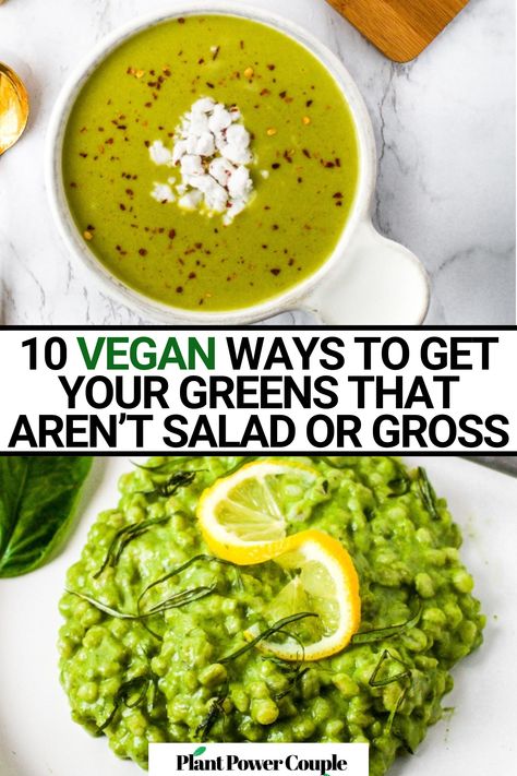 Recipes For Greens, Vegan Greens Recipe, Leafy Green Soup, Leafy Green Recipes Meals, Cooked Greens Recipes, Leafy Green Soup Recipe, Leafy Green Meals, Green Recipes Healthy, Dark Leafy Greens Recipes