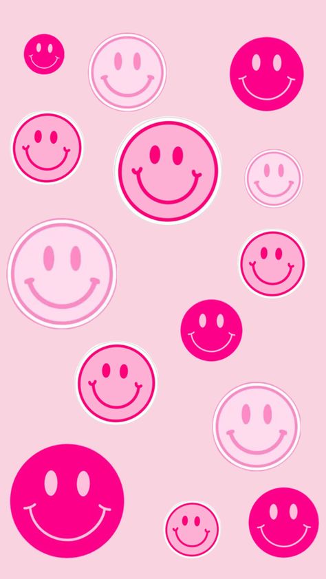 Smiley Face Wallpaper, Aesthetic Pink Wallpaper, Preppy Wall Collage, Teacher Wallpaper, Cute Iphone Wallpaper Tumblr, Iphone Wallpaper Preppy, Cute Typography, Printable Wall Collage, Face Wallpaper