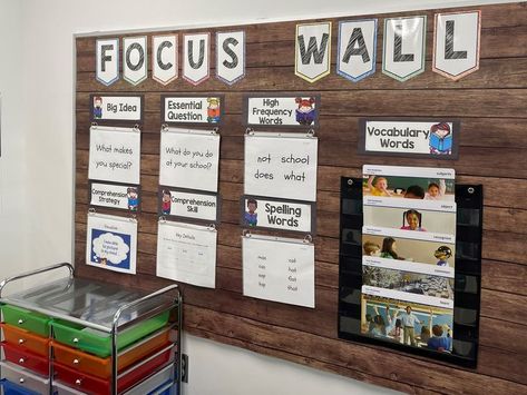 Wonders Focus Wall Second Grade, Second Grade Focus Wall, Wonders Focus Wall Kindergarten, Hmh Into Reading 1st Grade Focus Wall, Objective Wall Classroom, Hmh Into Reading 3rd Grade Focus Wall, Hmh Focus Wall 1st Grade, Hmh Into Reading 2nd Grade Focus Wall, Focus Wall First Grade