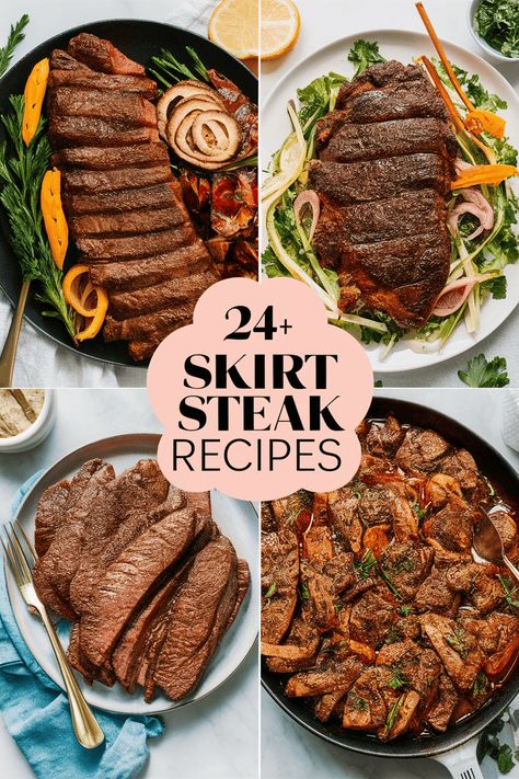 24+ Easy Skirt Steak Recipes to Impress Your Family and Friends Tonight!

Sizzle up your dinner with tasty skirt steak recipes that wow everyone! These simple meals are perfect for family gatherings or dinner parties. Try marinating. grilling. or stir-frying to bring out amazing flavors. Pair with fresh veggies and delicious sides for a feast. Perfect for meat lovers and food enthusiasts! https://foodeau.com/skirt-steak-recipes Meals With Skirt Steak, Inside Skirt Steak Recipes, Easy Skirt Steak Recipes, Beef Skirt Steak Recipes, Quick Pozole Recipe, Skirt Steak Fajitas, Mushroom Sauce Steak, Skirt Steak Recipes, Grilled Skirt Steak