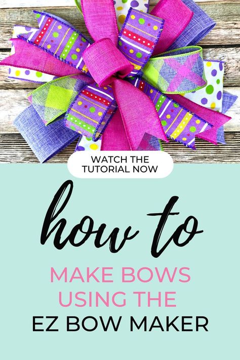 Teri Bow Tutorial, Terri Bow Tutorial, Step By Step Wreath Making Diy, Layered Ribbon Bow, Ez Bow Maker Instructions, How To Make A Multi Ribbon Bow, How To Use A Bow Maker, Bow Maker Tool How To Make, Ez Bow Maker Tutorial