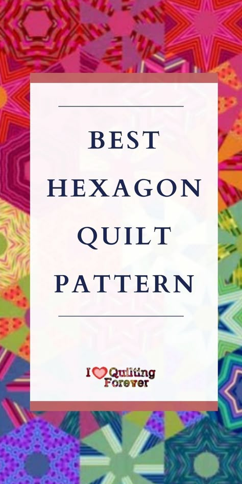 Octagon Quilting Designs, Hexagon And Triangle Quilt Pattern, Machine Quilting Hexies, Hexagon Patchwork Ideas, Hexagon Quilt From Circles, Quilt Pattern Hexagon, Hexagon Quilt Designs Layout, How To Sew Hexies Together By Machine, Hexagon Quilt Blocks Free Pattern