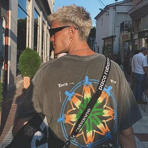 Bleached Hair Men, Men Blonde Hair, Dyed Hair Men, Mens Haircuts Short Hair, Men Haircut Curly Hair, Mullet Haircut, Mens Hairstyles Thick Hair, Men Hair Color, Faded Hair