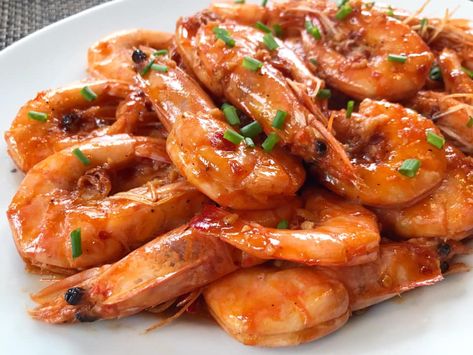 Chili Garlic Shrimp Chili Garlic Butter Shrimp, Filipino Shrimp Recipe, Sweet Chili Shrimp Recipe, Chili Garlic Shrimp Recipe, Filipino Meals, Chili Garlic Shrimp, Sweet Chili Shrimp, Pinoy Recipe, Best Shrimp Recipes