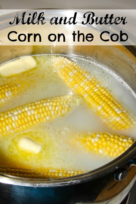 Boiled Corn On The Cob, Sweet Corn On The Cob, Boil Sweet Corn, Cooking Sweet Corn, Southern Bbq, Boiled Corn, How To Cook Corn, Buttered Corn, Corn On Cob