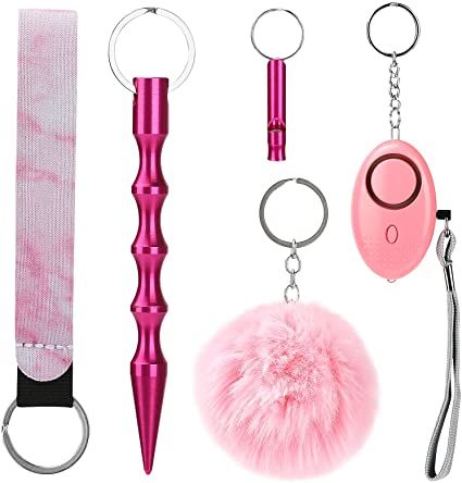 Amazon.com : Jhua 5Pcs Self Defense Weapons for Women, Protection for Women Self Defense Tools Kit, Safety Gift for Women Grirls Mom Teens (Pink) : Sports & Outdoors Women Protection, Emergency Survival Kit, Self Defense Tools, Pink Sports, Keychain Set, Wristlet Keychain, Survival Kit, Self Defense, Tool Kit