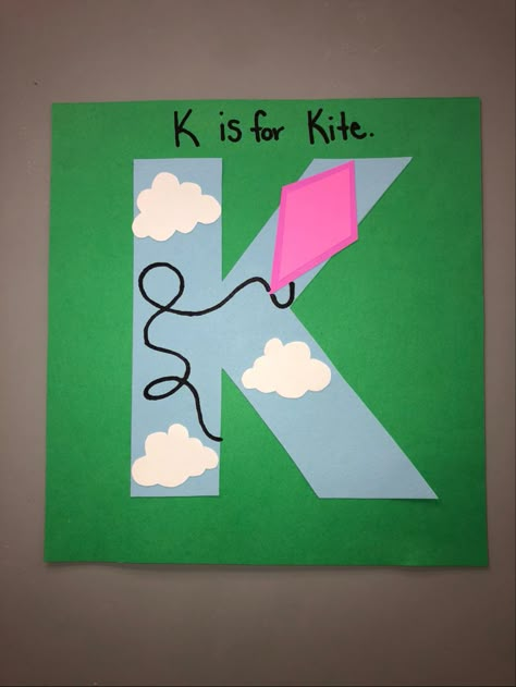 K Is For Kite Craft Preschool, K For Kite Craft, Letter K Kite Craft, K Is For Craft Preschool, K Art Preschool, K For Kite Preschool, K For Kite, K Letter Craft Preschool, K Letter Craft