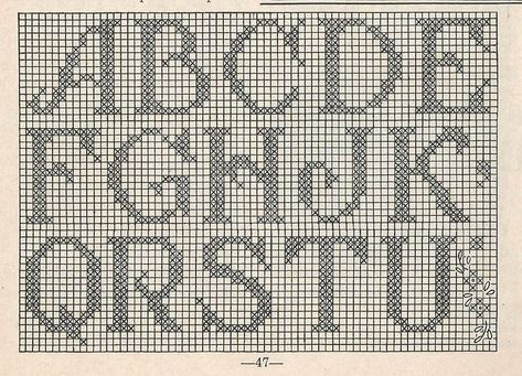 Crochet Fillet Pattern, Filet Crochet Letters, Letter Crochet Pattern, Crochet Initials, Filet Crochet Alphabet Charts, Filet Crochet Name Pattern, Needlepoint Monogram, Crochet Letters Pattern, Crochet Alphabet