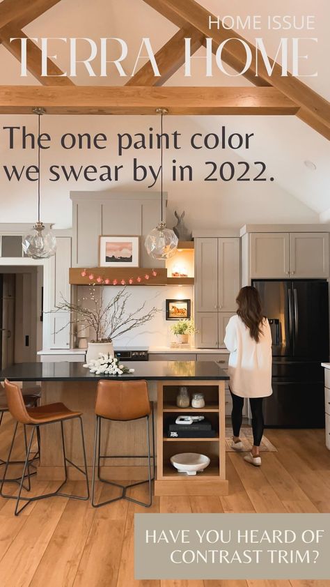 Contrasting Trim Kitchen, Collingwood Benjamin Moore Kitchen Cabinets, Pashmina By Benjamin Moore, Pashmina Benjamin Moore Cabinets, Contrast Trim Kitchen, Bm Pashmina Cabinets, Benjamin Moore Pashmina Cabinets, Pashmina Benjamin Moore Kitchen Cabinets, Pashmina Cabinets