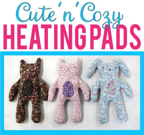 DIY Cute'n'Cozy Heating Pads - Fabricland Canada Rice Warmers Diy Heating Pads, Heating Pad Pattern, Diy Rice Bags, Rice Heating Bags, Diy Heat Pack, Homemade Heating Pad, Diy Stuffed Animal, Diy Heating Pad, Microwave Heat Pack