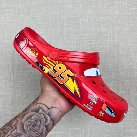 Lightning Mcqueen Crocs Men 13. Brand New In Packaging 100% Authentic. Fast Shipping All Sales Final Lightning Mcqueen Crocs, Black Shoes Sneakers, Crocs Women, Mens Clogs, Yellow Sneakers, Crocs Men, White Shoes Sneakers, Crocs Classic Clogs, Leather Loafer Shoes