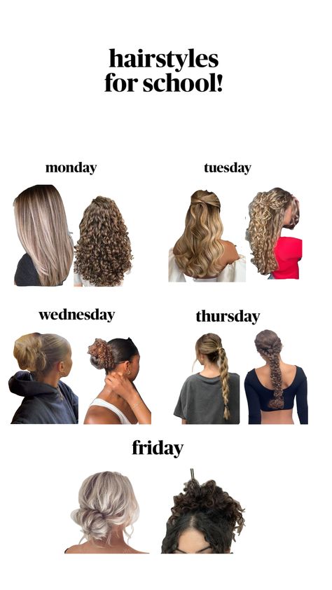 school hairstyles 💇‍♀️ | .kotasinspo on tiktok #hair #curlyhair #straighthair #likeforlike #likeforlikes #ifollowback #fyp #viral Hair Inspo For School Easy, School Hair Ideas Easy, Baddie School Hairstyles, School Hairstyles Wavy Hair, Easy Hairstyles To Do For School, Hair Up Styles For School, Hair Inspo School, Cute School Hairstyles For Long Hair, 5th Grade Hairstyles