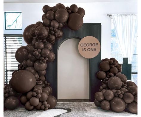 Brown Balloons, Taza Chocolate, Birthday Celebration Ideas, Baby Shower Boho, Chocolate Babies, Graduation Party Planning, Balloon Arch Kit, Brown Decor, Chocolate Party