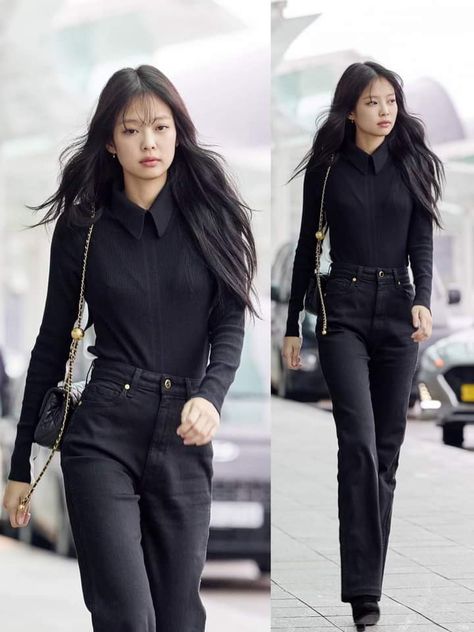 Jennie Fashion, Flight To Paris, Fashion Aesthetic Outfits, Oufits Casual, Chanel Official, Everyday Fashion Outfits, Casual Day Outfits, Easy Trendy Outfits, Modest Fashion Outfits