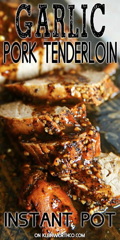 Pressure Cooker Pork Tenderloin, Instant Pot Pork Tenderloin Recipe, Garlic Pork Tenderloin, Easy Pork Tenderloin, Pressure Cooker Pork, Garlic Pork, Dinner Favorites, Instant Pot Pork, Tenderloin Recipes