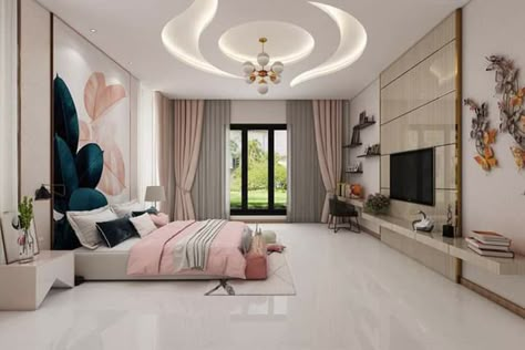 Luxury Room Design, Beautiful Bedrooms Master, Ceiling Design Living Room, Luxury House Interior Design, Kids Interior Room, Girl Bedroom Designs, Bedroom Goals, Room Design Bedroom, Room Makeover Bedroom