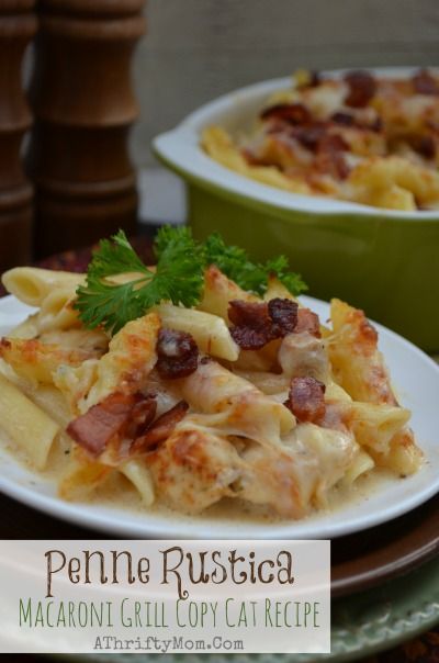 Penne Rustica Macaroni Grill, Penne Rustica Recipe, Penne Rustica, Macaroni Grill Recipes, Macaroni Grill, Amazing Pasta, Copy Cat Recipe, Cheese Macaroni, Recipe Pasta