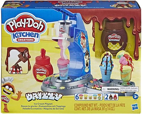 Play Doh Ice Cream, Play Doh Tools, Hasbro Play Doh, Play Doh Toys, Play Doh Kitchen, Ice Cream Set, Colorful Ice Cream, Play Sets, Fun Arts And Crafts