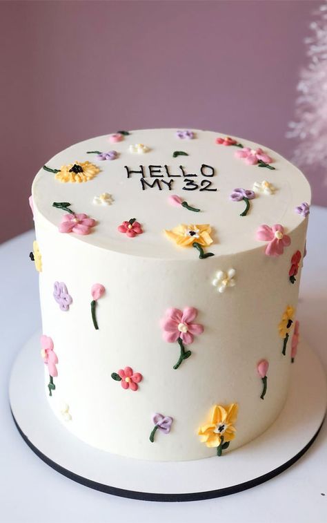 birthday cake, birthday cake ideas, birthday cake images, birthday cake pictures, chocolate birthday cake 25 Birthday Cake Ideas, Piped Birthday Cake, Cake Decorating Aesthetic, Birthday Cake 40, Cake Images Birthday, 32 Birthday Cake, Birthday Cake Round, 24 Birthday Cake, Cake Decorations Ideas