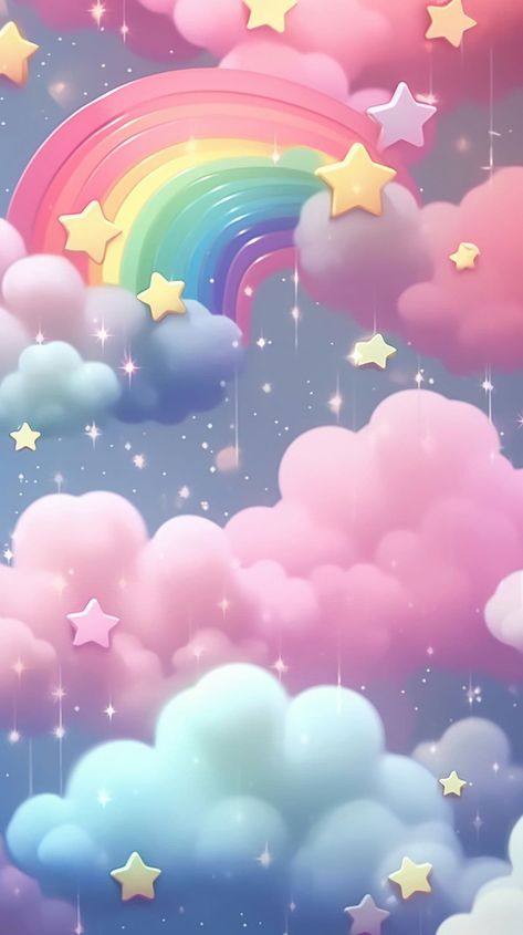 Kawaii Clouds and Stars Pastel Wallpaper - Embrace the charm of pastel aesthetics with these enchanting wallpapers for your phone. From pastel skies to whimsical landscapes, these dreamy backgrounds will transport you to a world of tranquility and wonder. Rainbow Wallpaper Backgrounds, Phone Wallpaper Pastel, Rainbow Wallpaper Iphone, Pastel Iphone Wallpaper, Phone Wallpaper Pink, Floral Wallpaper Phone, Android Wallpaper Flowers, Wallpaper Pastel, Rainbow Wallpaper