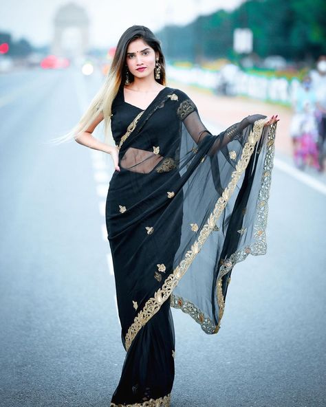 191.1k Likes, 3,016 Comments - Shinchan❤️ (@ashima.chaudhary24) on Instagram: “I think the SAREE makes a WOMAN look SASSY yet GRACEFUL all the same time.🖤🔥🙈💯🥵 . I wore saree for…” Ashima Chaudhary24, Ashima Chaudhary, Black Lover, Indian Beauty Saree, Image Hd, New Pictures, Instagram Pictures, A Black, Hd Wallpaper