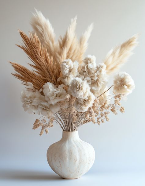 Bring rustic elegance to your home with pampas and white flowers in a classic white vase! 🌸 Perfect for farmhouse-inspired spaces, this decor piece adds natural beauty and softness to any room. Style it on a table, shelf, or mantel for a cozy, timeless vibe. 🌿 Who else loves the calming charm of rustic decor? 😍  #PampasAndFlowers #RusticDecor #FarmhouseVibes #WhiteVaseStyle #NaturalCharm #HomeAesthetic #CozySpaces #DecorGoals #InteriorInspo Pampas Home Decor Living Room, Pampas And White Flowers, Pampas Grass In Vase, Dried Pampas Grass Decor, Office Decor Business, Iphone Wallpaper Bright, Floor Vase Decor, Wallpaper Bright, Luxe Decor