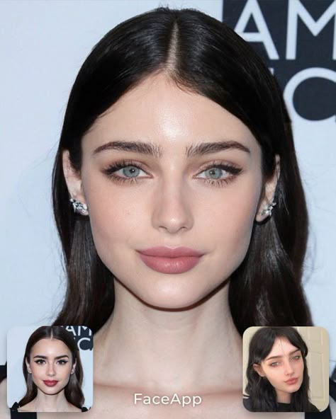 Dark Hair Light Eyes Pale Skin, Faceapp Celebrities, Faceapp Face Claim, Shifting Face, Dark Hair Light Eyes, Blonde With Blue Eyes, Face App, Hair Light, Body Pose Drawing