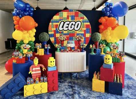 Lego Birthday Balloon Arch, Lego Party Backdrop, Lego Birthday Backdrop, Lego Party Decorations Backdrops, Lego Party Decorations, Kids Party Planning, Lego Birthday Party Amazon.com, Lego Themed Party, Ninja Birthday Parties