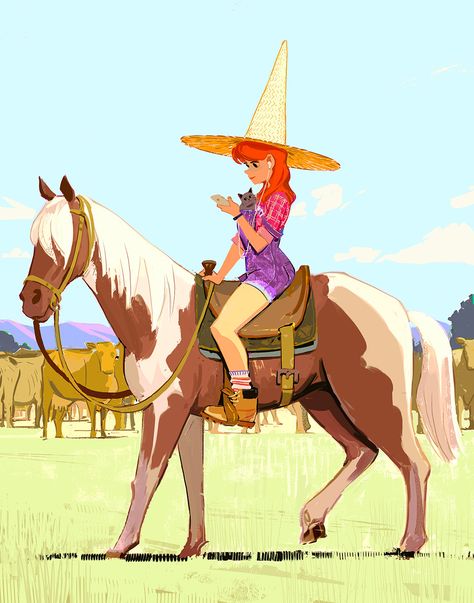 Cowgirl Character, Character Design Cute, Art Character Design, Art Of Animation, Animation Character, Modern Witch, Witch Art, Illustration Character Design, Animation Art