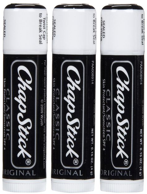 ChapStick Classic Original Skin Protectant (3-Count, 0.15 oz. Each) * Startling review available here  : Lip Care Drugstore Beauty Products, Cherry Lip Balm, Drugstore Lips, Chapstick Lip Balm, Exfoliating Face Scrub, Lip Scrub Diy, Lip Balm Collection, Vegan Lip Balm, Lip Balm Tubes