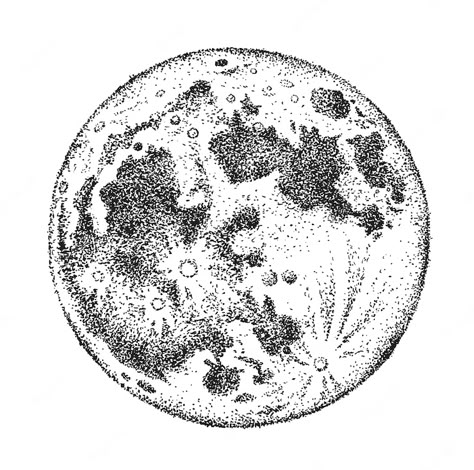 Moon Drawing Inspiration, New Moon Illustration Art, Full Moon Line Art, Moon Designs Drawing, Small Moon Drawing, Moon Surface Illustration, Moon Pen Drawing, Moon Illustration Aesthetic, Moon Drawing Pencil Sketches