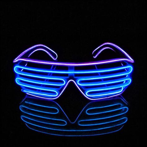 Shutter Sunglasses, Led Sunglasses, Rave Glasses, Neon Rave, Rave Concert, Light Up Costumes, El Wire, Last Minute Costumes, Weird Gifts