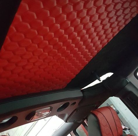 Auto Upholstery - The Hog Ring - Custom Headliner. 10 Cool Custom Headliners on Instagram Car Roof Interior, Headliner Ideas, Custom Headliner, Hotrod Interior, New Audi Car, Headliner Repair, Car Interior Upholstery, Car Interior Diy, Auto Upholstery